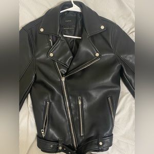 Zara biker leather jacket